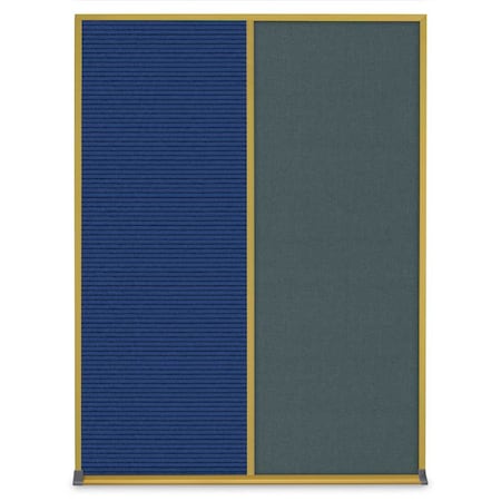 United Visual Products Single Door Radius Corkboard, 24"X36", B UV8001-BRONZE-BUFF